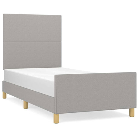 Vidaxl bedframe zonder matras 100x200 cm stof lichtgrijs
