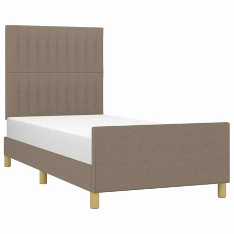 Vidaxl bedframe zonder matras 80x200 cm stof taupe
