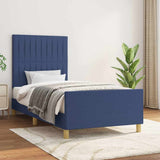 Vidaxl bedframe zonder matras 80x200 cm stof blauw