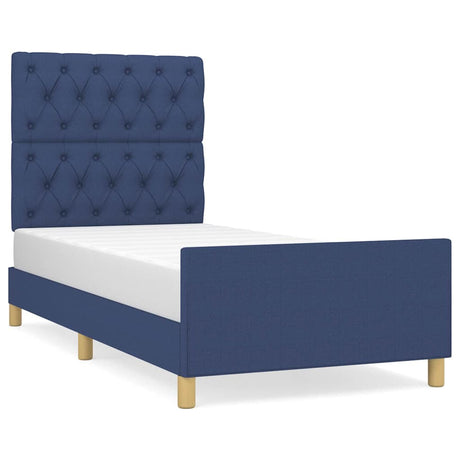 Vidaxl bedframe zonder matras 80x200 cm stof blauw