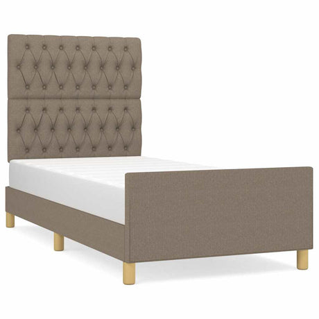 Vidaxl bedframe zonder matras 90x190 cm stof taupe