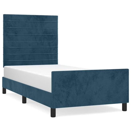 Vidaxl bedframe zonder matras 80x200 cm fluweel donkerblauw