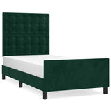Vidaxl bedframe zonder matras 80x200 cm fluweel donkergroen