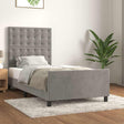 Vidaxl bedframe zonder matras 90x190 cm fluweel lichtgrijs