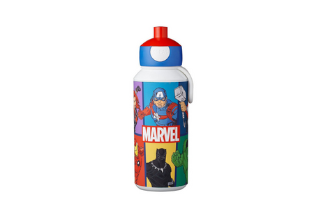 Mepal pop-up drikkeflaske campus - 400 ml - lukker godt - drikkekop til børn - avengers