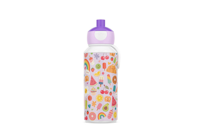 Mepal pop-up drikkeflaske campus - 400 ml - lukker godt - drikkekop til børn - madfest