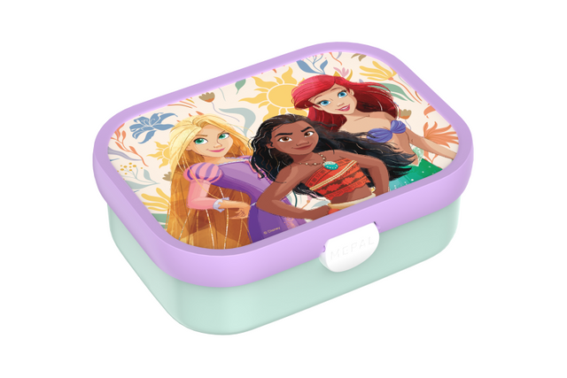 Mepal lunchbox campus - 750 ml - broodtrommel met vakjes voor kinderen - geschikt voor 4 boterhammen - princess power