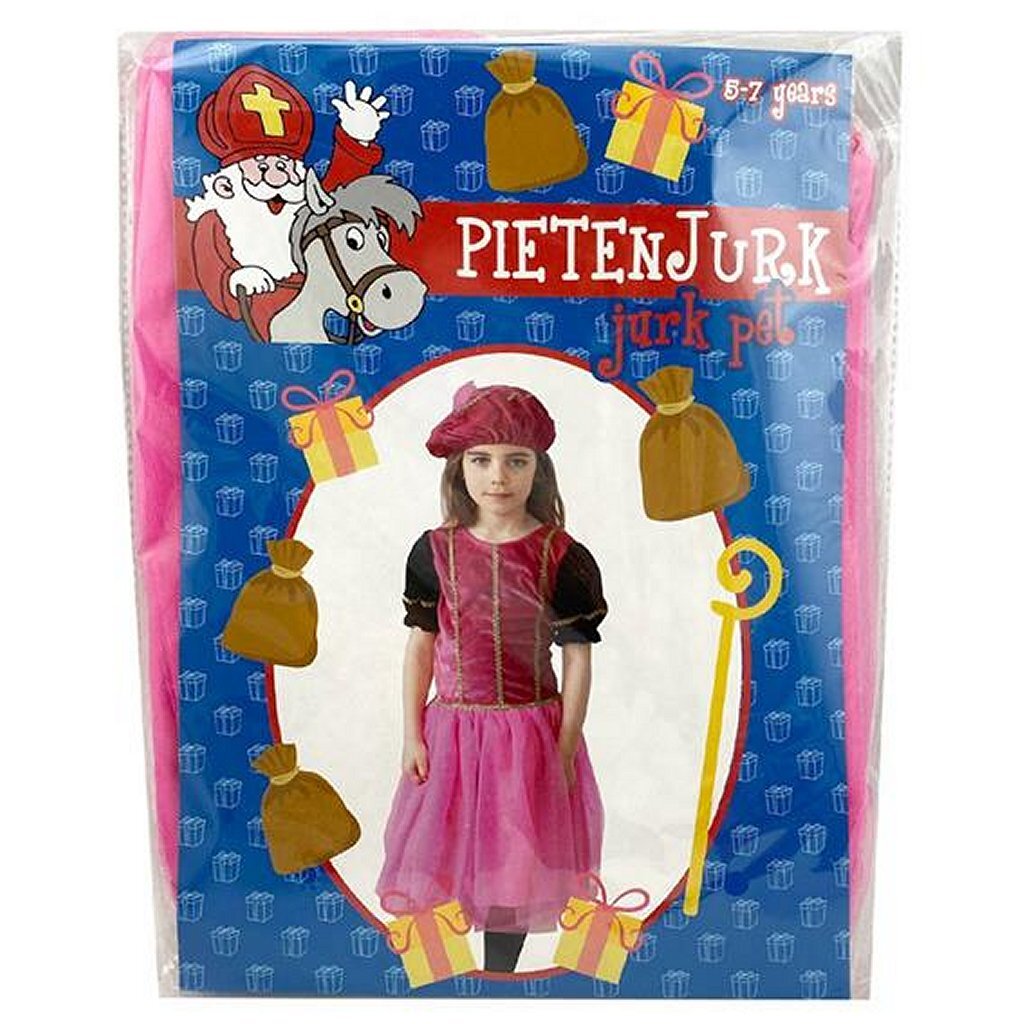 Sinterklaas Dress Up Set Pete Dress Pink 5-7 år