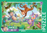Rebo legpuzzel 48 stukjes - monkeys in t