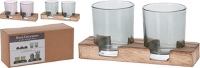 Theelichthouder home decorations set 3-delig
