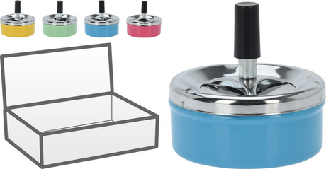 Askebæger tryksystem metal 4 assorteret