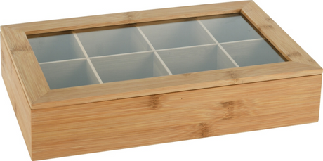 Fremragende Houseware Houseware Tea Box med 8 rum med bambus