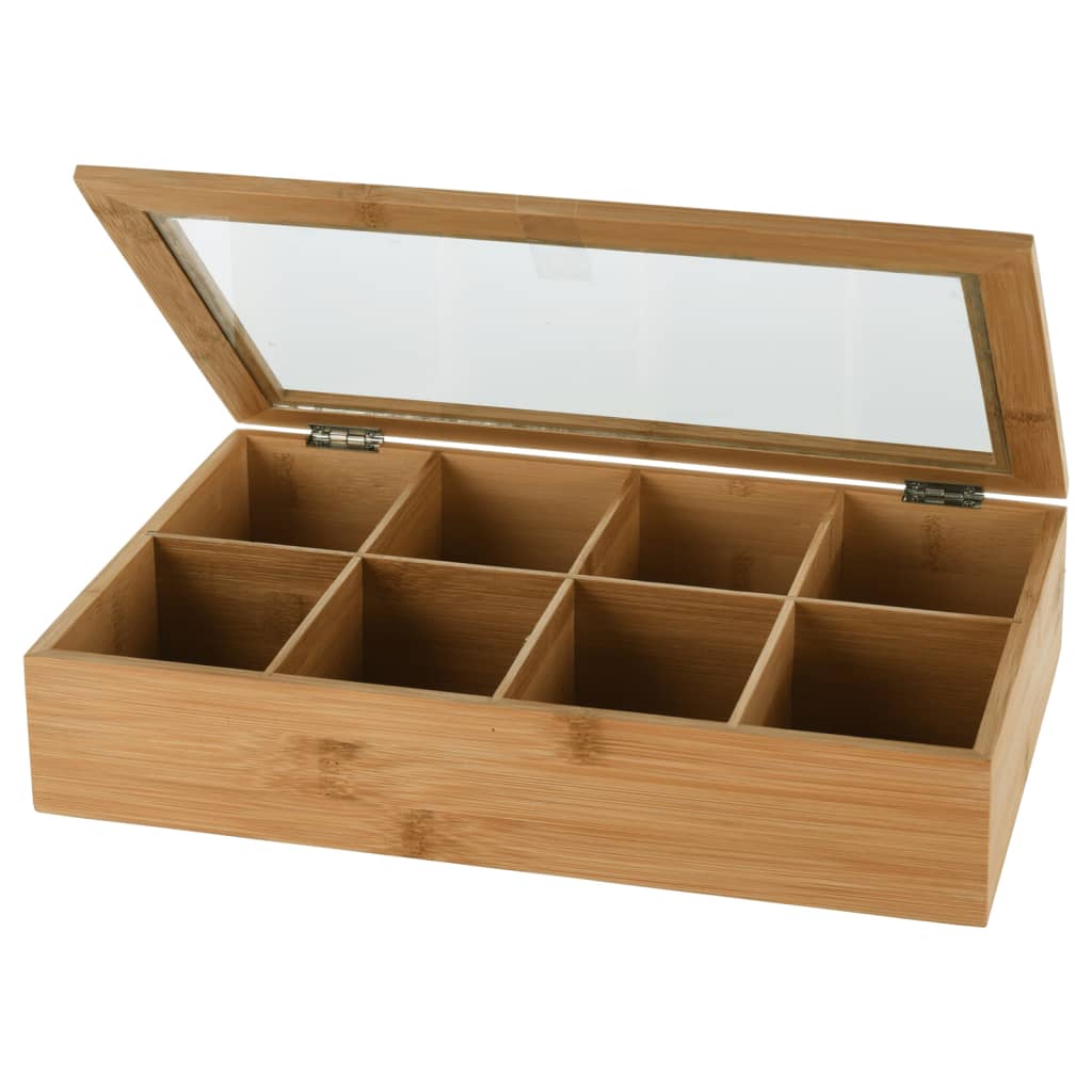 Fremragende Houseware Houseware Tea Box med 8 rum med bambus