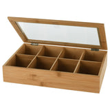 Fremragende Houseware Houseware Tea Box med 8 rum med bambus