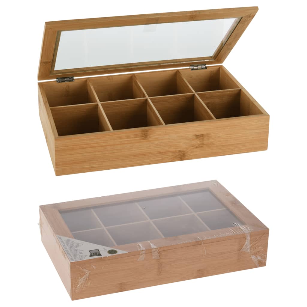 Fremragende Houseware Houseware Tea Box med 8 rum med bambus