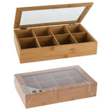 Fremragende Houseware Houseware Tea Box med 8 rum med bambus