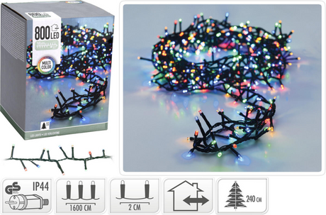 Verlichting 800led microcluster 16m multi color - ip44