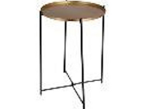 Bijzettafel metaal dia 35cm hoogte 47cm - goud