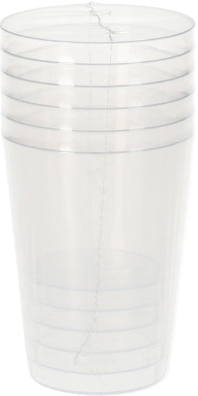 Re-usable transparant drinkglas pp 280ml set 5 stuks