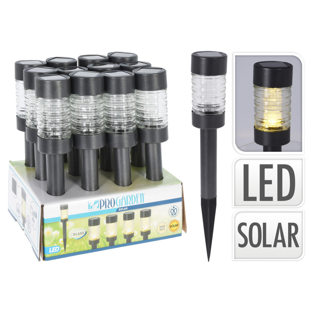 Pro have solcellelampe antracit rustfrit stål glas