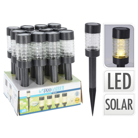 Pro have solcellelampe antracit rustfrit stål glas