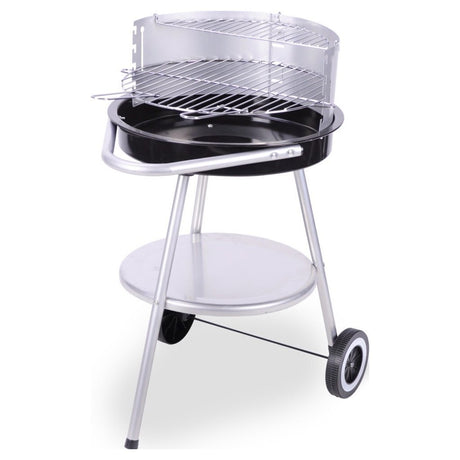 Bbq barbecue 47x77 cm zwart rvs