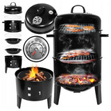 Progarden trækul grill med pejs og 2 grillgitter sort