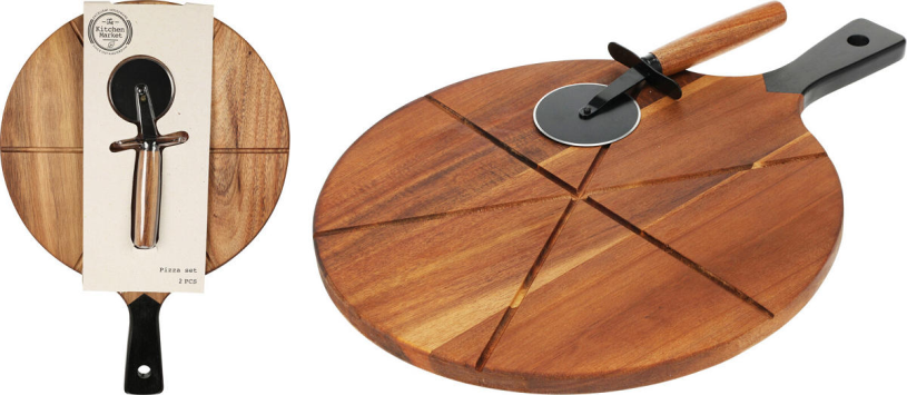 Excellent houseware eh pizza snijplank inclusief pizzzasniijder