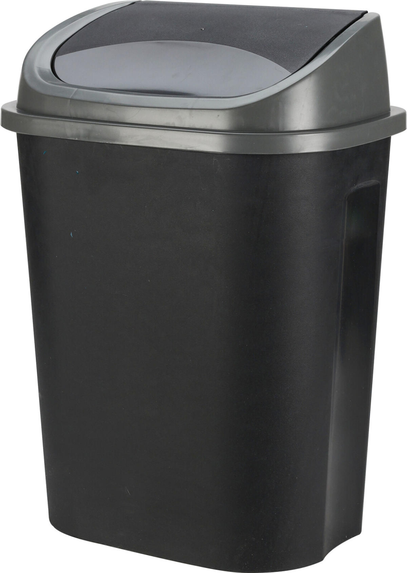 Afvalbak 50 liter antraciet grijs