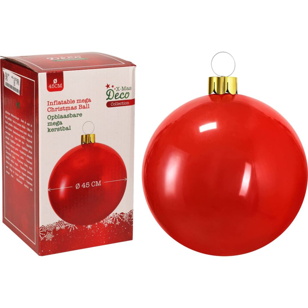 Andre mærker oppustelig julekugle 45 cm rød