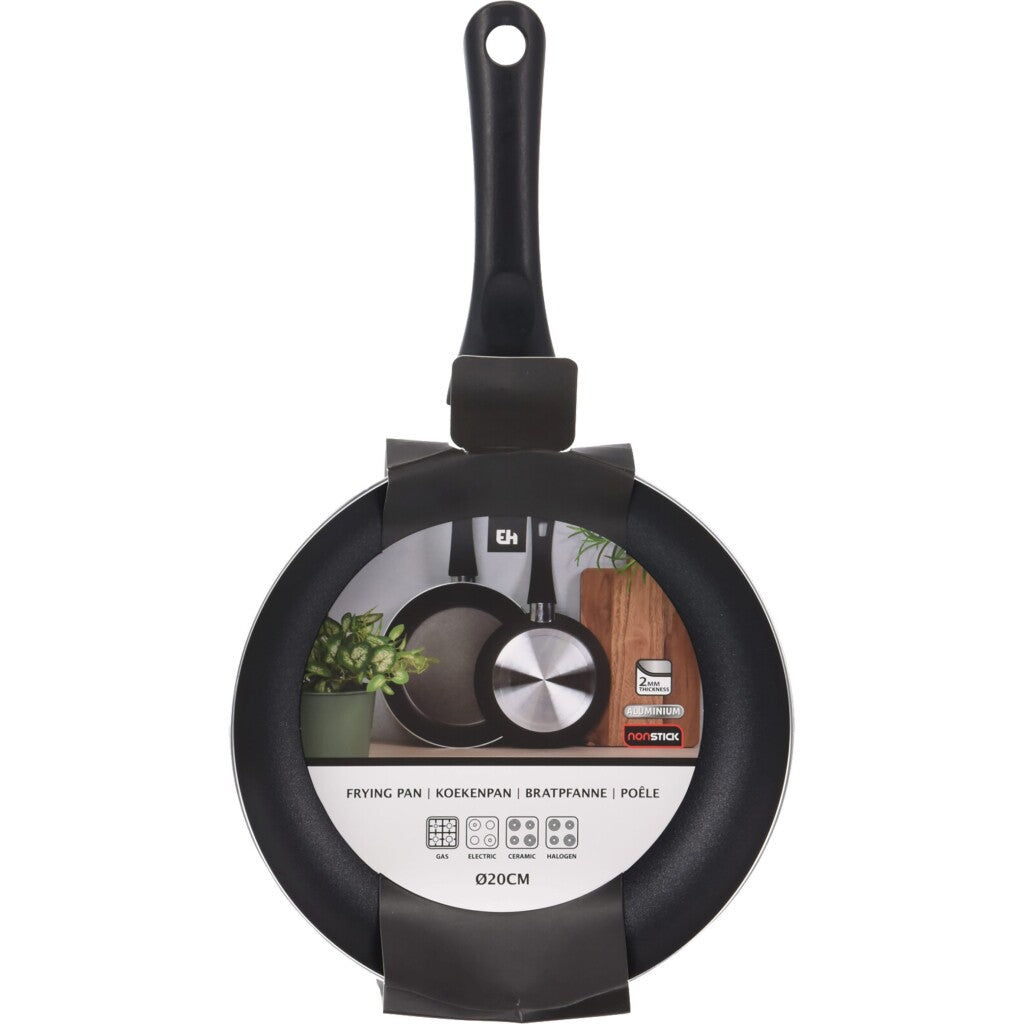 Fremragende husholdningsgrej stegepande 20 cm aluminium sort