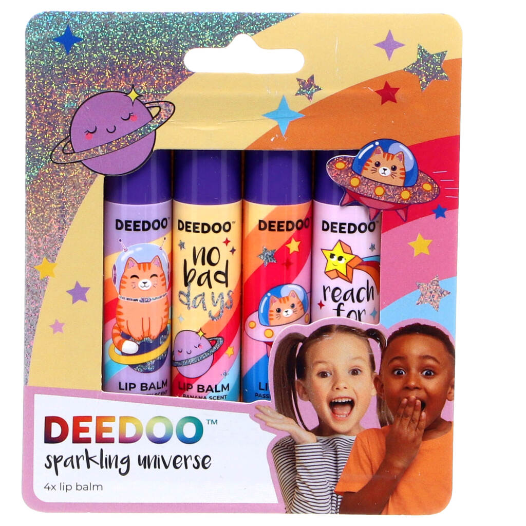 Deedoo kids læbepomade funklende univers med duft