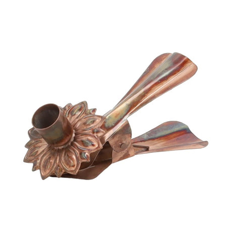 Hbx naturlig levende lysestage med clip bonez clip bronze 16x7cm