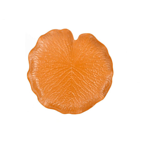 Hbx naturlig levende plateau bladform melam terracotta ø31cm
