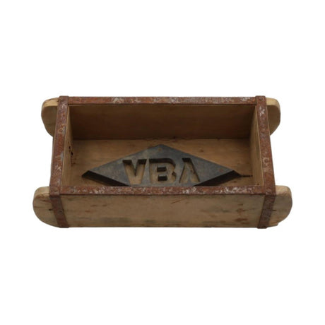 Hbx naturlig levende plantekasse murstensform træ 32x15x10cm
