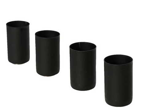 Decoris kandelaar ijzer magneet zwart 4 stuks 9cm