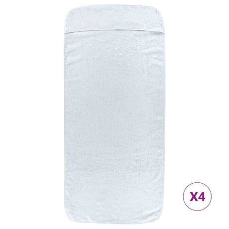 VidaXL badehåndklæder 4 stk 400 g m² 60x135 cm stof hvid