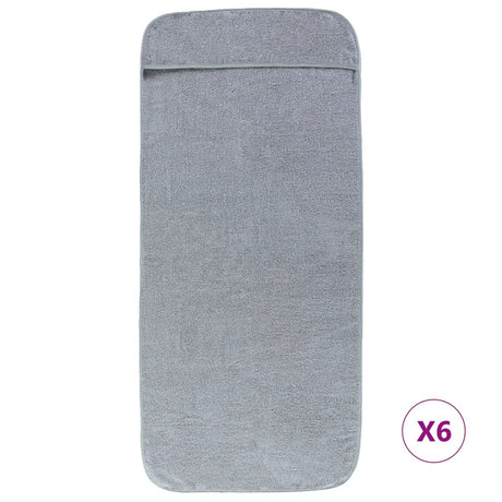 VidaXL badehåndklæder 6 stk 400 g m² 60x135 cm stof grå