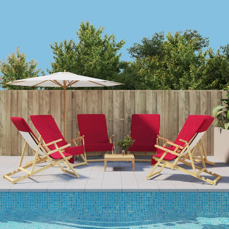VidaXL badehåndklæder 6 stk 400 g m² 60x135 cm stof bordeauxrød