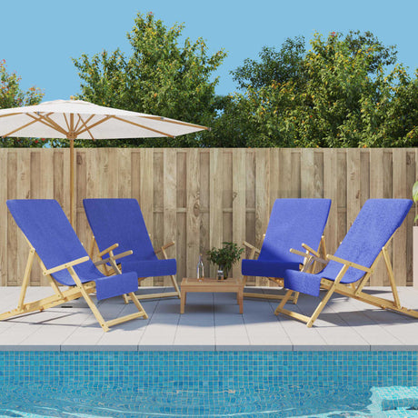 VidaXL badehåndklæder 4 stk 400 g m² 60x135 cm stof kongeblå