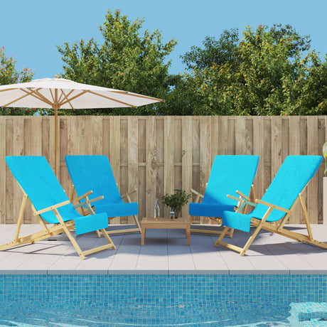VidaXL badehåndklæder 4 stk 400 g m² 60x135 cm stof turkis