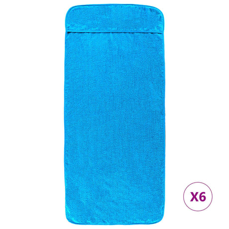VidaXL badehåndklæder 6 stk 400 g m² 60x135 cm stof turkis