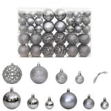 Vidaxl Christmas Balls 100 pcs 3 4 6 cm grå