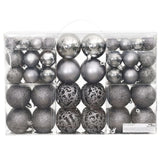 Vidaxl Christmas Balls 100 pcs 3 4 6 cm grå
