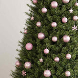 Vidaxl 111-delt julekuglesæt polystyren pink