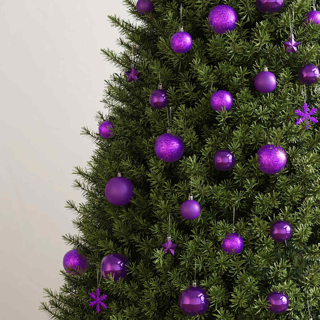 Vidaxl 111-delige kerstballenset polystyreen paars