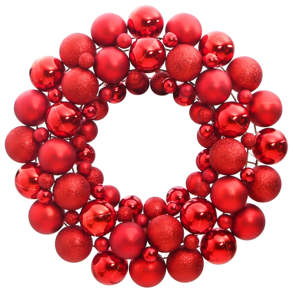 Vidaxl julekrans 45 cm polystyren rød
