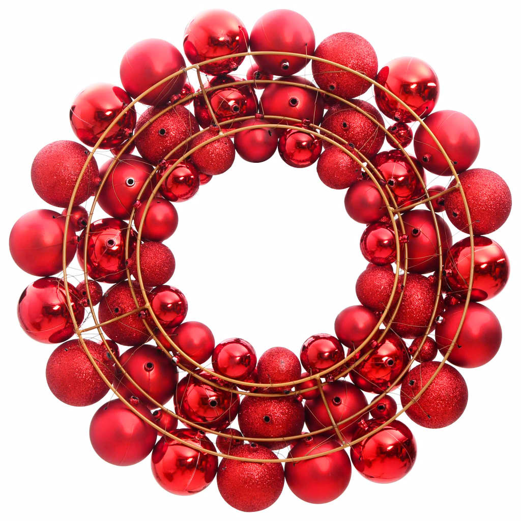 Vidaxl julekrans 45 cm polystyren rød