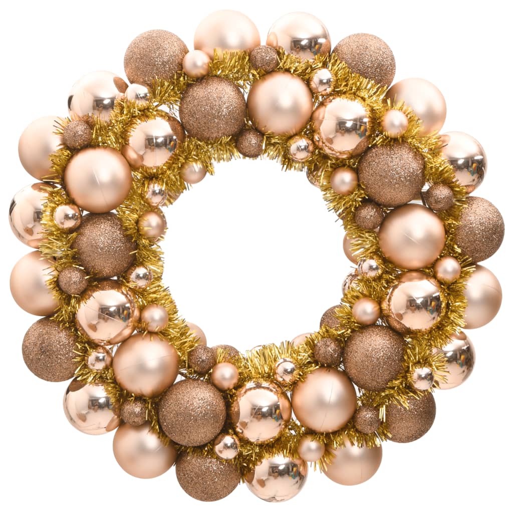 Vidaxl julekrans 45 cm polystyren rosé guld