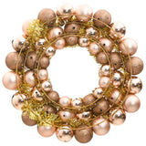 Vidaxl julekrans 45 cm polystyren rosé guld